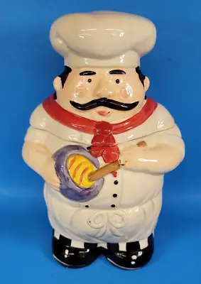VTG Chef Cookie Jar Ceramic Canister Kitchen Container By ND 9.5  H Hand Painted • $24.95