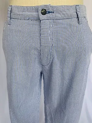 HAWKINGS MCGILL Mens Cotton Seersucker Chino Blue/White Stripe 30  X 26  • $10