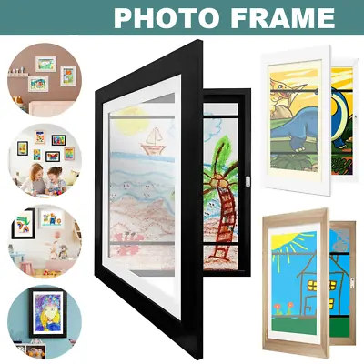 A4 Art Frames Photo Frame Drawing Portfolio Storage Kids Artwork Display Frame • £6.96