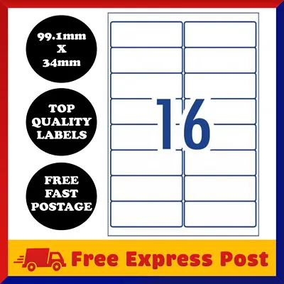 [16 Per Page] A4 Self Adhesive Address Labels Paper Sheet Mailing Sticker 16 UP • $32.95