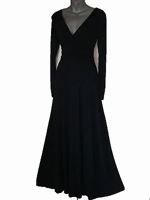 Black Long Full Length Maxi Evening Party Cocktail Dress Sizes 8 - 20 • £53.99