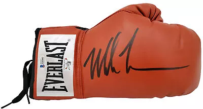 Mike Tyson Autographed Red Everlast Boxing Glove Rh In Black Beckett 182689 • $129