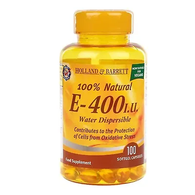 £8.99 • Buy Holland & Barrett Vitamin E-400iu (100 Capsules) E-400iu BBD Feb 2023