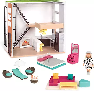 Lori Dolls – Living Room Kitchen Bedroom Outdoor Patio Loft – Dollhouse & Acc • $42.32