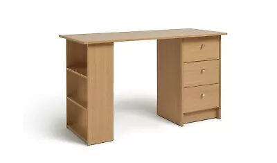 Malibu 3 Drawer Office Desk - Oak Effect • £71.99