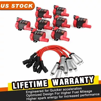 $119.99 • Buy D585 Round LS Ignition Coil Pack+ Wires For Chevy Silverado GMC LS1 4.8/5.3/6.0L