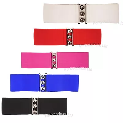 £1.99 • Buy Vintage Style Nurses Belt New Wide Elasticated Belt Waist Cinch 50s Fancy Dress