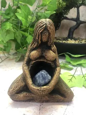 Mother Earth Gaia Statue Pagan Goddess Altar Copper Effect Ornament Wiccan • £26.95