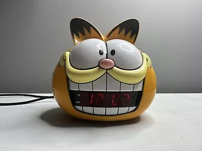 Vtg GARFIELD Sunbeam Talking Alarm Desk Clock #887-99 Room Decor Tested Working • $54.99