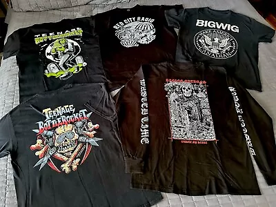 T-SHIRT LOT 5-PACK Punk Rock Teenage Bottlerock RCR Bigwig SZ L • $20