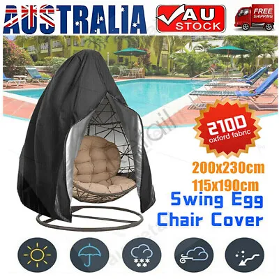 $20.43 • Buy Hanging Swing Egg Chair Cover Patio Furniture Rattan Outdoor Rain Waterproof AU