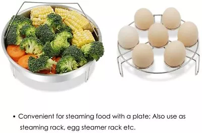 Steamer Basket Egg Rack For Instant Pot Accessories Pressure Cooker *2 Piece Set • $9.99