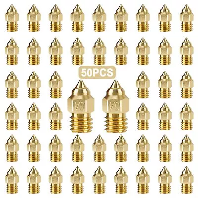 50PCS 0.4mm Brass Nozzles For Ender 3 V2 3D Printer Parts Extruder Hotend Br... • $27.22