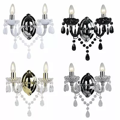 Marie Therese Traditional 4 Colours Twin Wall Wall Bracket Chandelier Light • £17.99