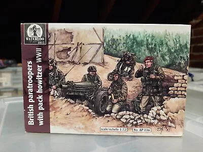 Waterloo 1815 British Paratroopers With Pack Howitzer WWII On Sprues 1:72 AP036 • £9.99