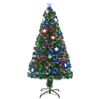 £59.99 • Buy HOMCOM 5FT Prelit Artificial Christmas Tree Fibre Optic LED Light Decoration