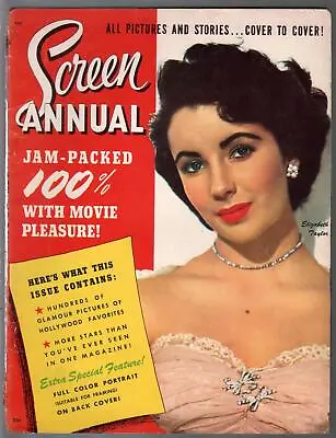 MAG: Screen Annual 1951-Liz Taylor-Betty Grable-Vera-Ellen-Scott Brady-VG • $91