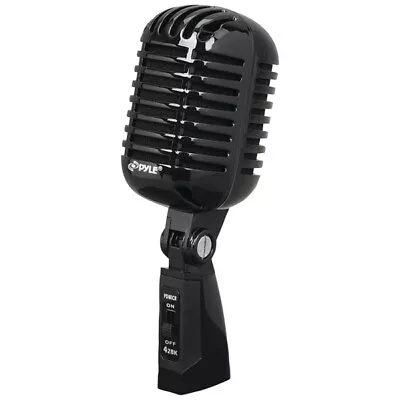 PYLE PDMICR42BK Classic Retro Vintage Style Dynamic Vocal Microphone (Black) • $44.88
