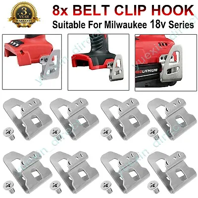 8X Belt Clip Hook Replacement For Milwaukee 18v Impact Driver Tool Drill Holder • $12.96
