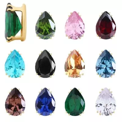 Drop Zircon Claw Stone Loose Crystal Rhinestone DIY Clothing Accessories 10Pcs • $11.05