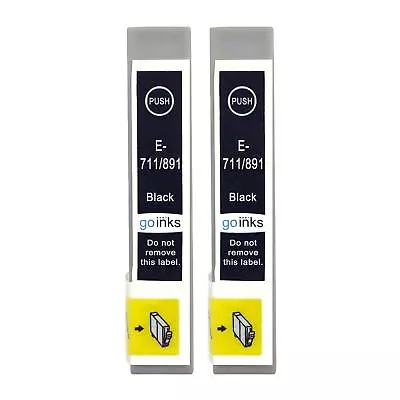 £6.40 • Buy 2 Black Ink Cartridges For Epson Stylus CX4300, DX4400, DX7000F, DX7450, SX205