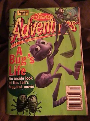 Disney Adventures Magazine For Kids December 1998 A Bug’s Life 90s Y2K Cartoon • $8.25