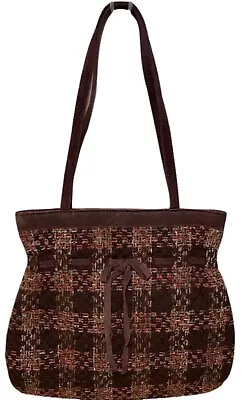 Vera Bradley Plum Tweed Cinch Tote • $29.99