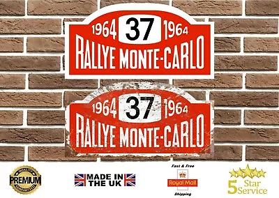 Rally Monte Carlo Plaque Plate 1964 Mini Cooper S Garage Sign Man Cave • £17