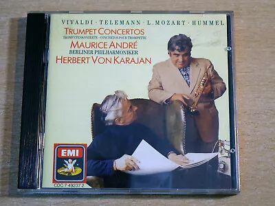 Maurice Andre/Trumpet Concertos/1988 EMI CD Album/Karajan/Vivaldi/Telemann • £14.99