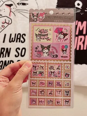 Sanrio My Melody Kuromi Bling Bling Stamps Sticker 2pcs Fast Free Shipping • $3.99