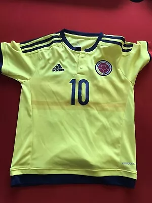 Colombia Size 24 Home Football Shirt Adidas James Rodriguez 10 • £27.75