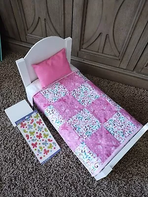 American Gir & 18 L Doll Size Furniture Bed Plus Accessories New Handcrafted • $18