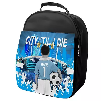 £15.95 • Buy Personalised Manchester Football Lunch Bag Kids Insulated School Lunch Box CF37