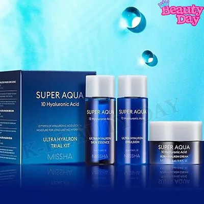 MISSHA Super Ultra Aqua Ultra Hyaluron 3 Items Miniature Set K-Beauty Skin Care • $16.79