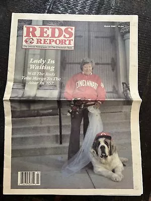 EXTREMELY RARE Cincinnati Reds Report March 1989 Issue - Marge Schott 24 Pages • $40