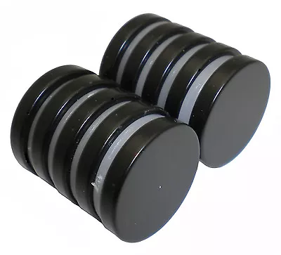 3/4 X 1/8  Disc - Black Epoxy - North Pole Marked - Neodymium Rare Earth Magnet • $16.99