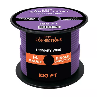 14 Gauge Car Audio Primary Wire (100ft–Purple)– Remote Power/Ground Electrical • $12.95