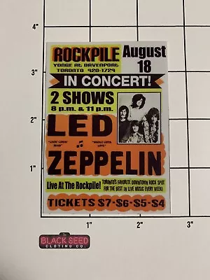 $4.79 • Buy Led Zeppelin Vintage Concert Poster Sticker
