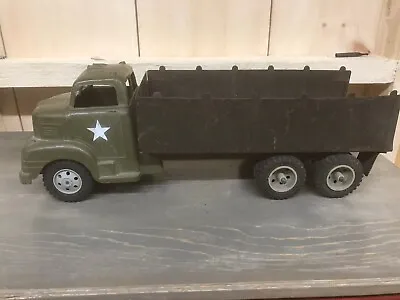 Vintage 1950's Marx US Army Truck Plastic Cab Steel Frame And Bed 19’ Length • $68