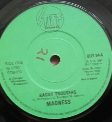 £4.99 • Buy MADNESS - BAGGY TROUSERS - 7  Vinyl 45 RPM - STIFF BUY 84