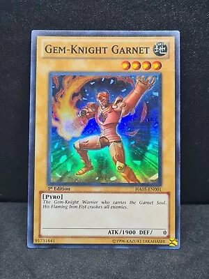 Yugioh Gem-Knight Garnet HA05-EN001 Super Rare 1st Edition NM • $8