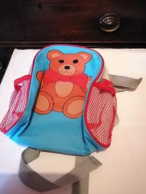 Teddy Toddler Kids Boys Girls Children Rucksack Backpack Bag With Safety Rein • £8