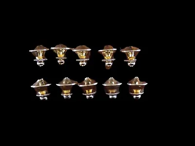 10 Jewelry Clutch Backs Tie Tacs Lapel Hat Pins Secure Locking Badge Clasp • $10.95