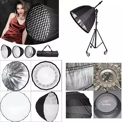 Parabolic Softbox 90-190cm Umbrella Flash Light Focusing Deep Bowens S Fit UK • £84.99