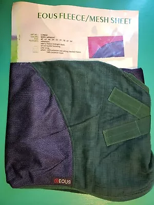 Eous Fleece & Mesh Pony Fly Sheet 57  Navy Blue & Hunter Green • $34.99