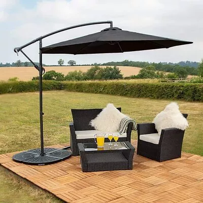 Set Of 4 Banana Parasol Base Weight Cantilever Garden Outdoor Umbrella Stand   • £74.95