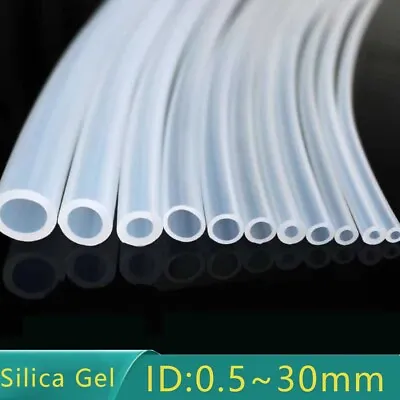 Clear Silicone Tube Hose Beer Vacuum Pipe Food Grade Soft Rubber Soft Flexible • $14.62