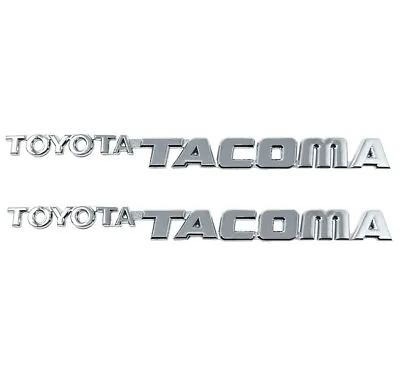 Toyota Tacoma Emblems Badge Logo Letter Front Door (2 Pieces) - Premium Adhesive • $33.85