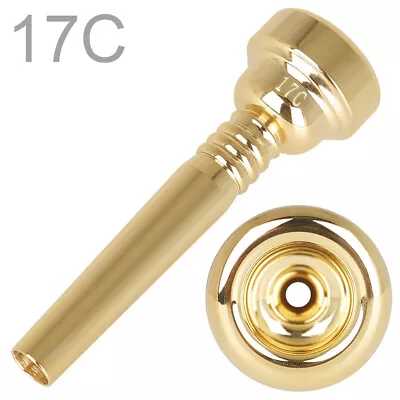 17C Trumpet Mouthpiece Brass Gold Plated Mouth For Replacement Gift • $11.14