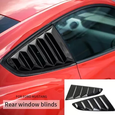 $67.99 • Buy Car Side Vents Window Blinds Quarter Louver Scoop Cover For 2015-19 Ford Mustang